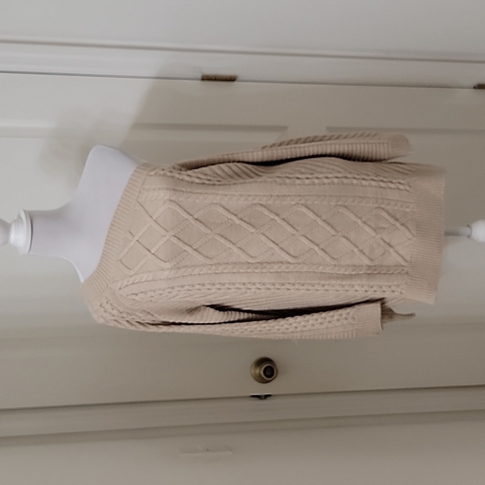 Sanctuary Size S Light Tan / Cream Colored Single Shoulder Sweater, EUC